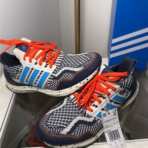 adidas Ultraboost DNA Athletic Shoes - Navy, White, and Orange